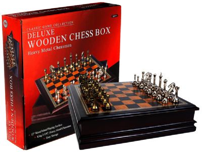 182 Chess 12 inch Metal Inlaid