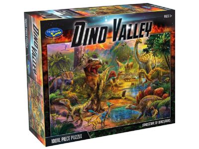 100 pce XL Dino Valley Landscape fo Dinosaurs
