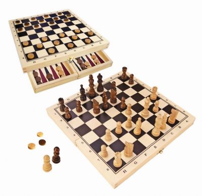3 in 1 Chess Checkers Backgammon