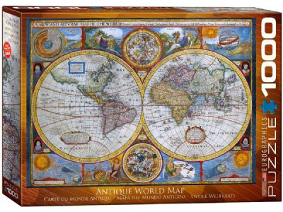 Antique Map Of The World no2 1000 pce