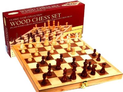 Chess 15 inch Wood Inlaid Board